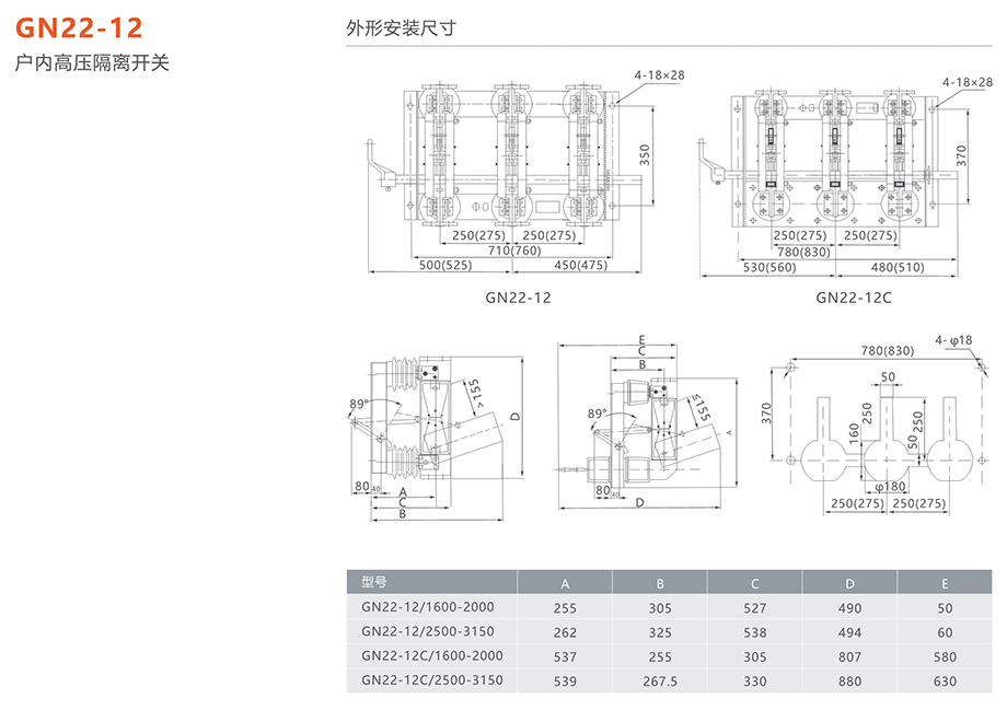 人民電器 GN22-12戶內(nèi)高壓隔離開關(guān)