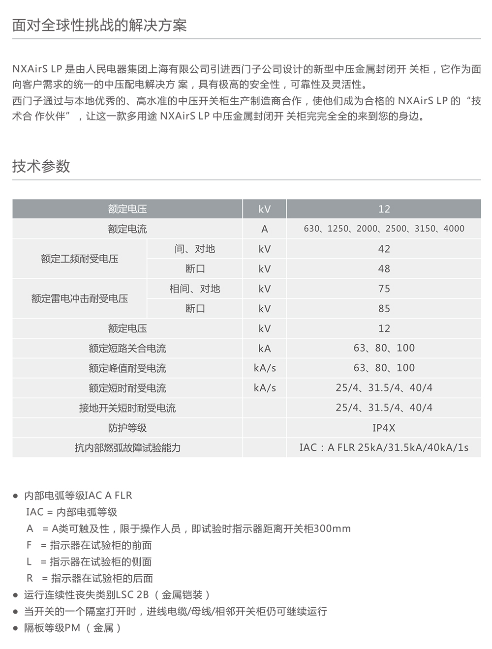 人民電器NXAirS LP金屬封閉開關(guān)柜 