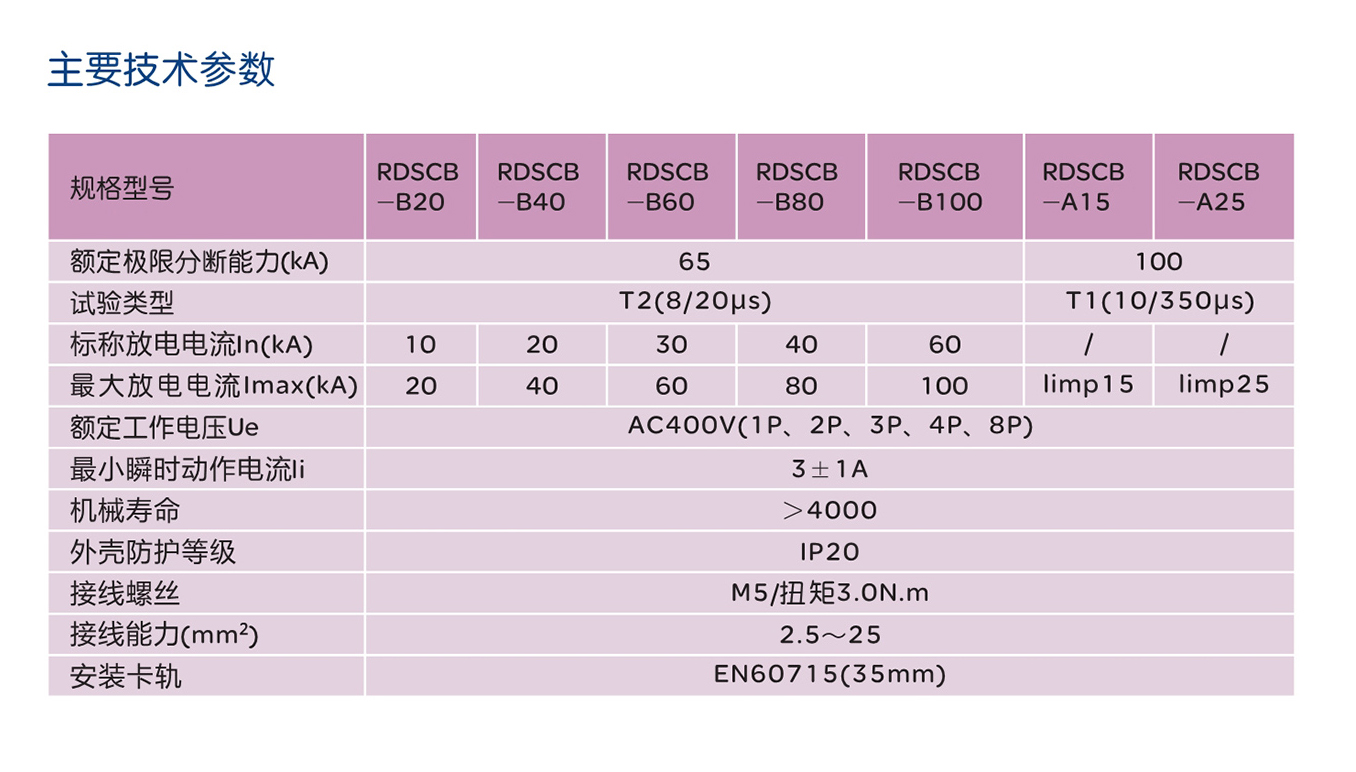 人民電器RDSCB系列電涌保護(hù)器專用保護(hù)裝置 