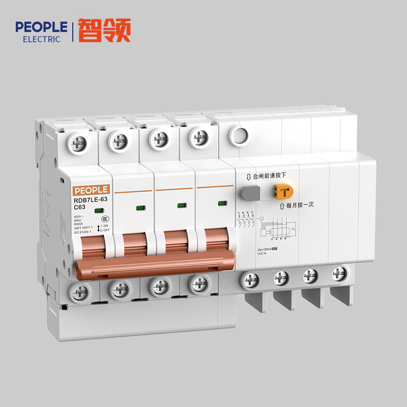 人民電器RDB7LE-63系列小型剩余電流動作斷路器 